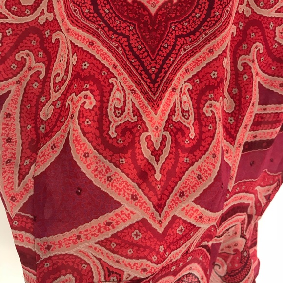 NWT Victoria’s Secret Red Paisley Sheer Blouse! - Picture 6 of 7